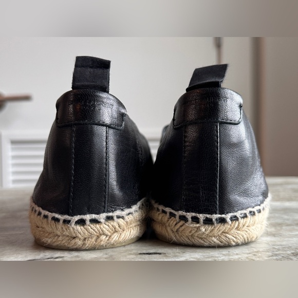 YSL Saint Laurent Espadrilles Smooth Leather Loafer Nero Black 46 / 13 main image 9